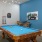 a pool table in a room